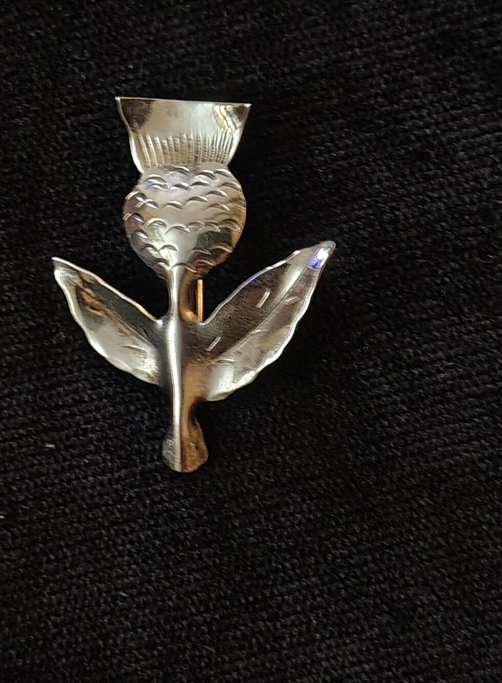 Vtg. Stuart Nye Sterling Silver Scottish Thistle Brooch
